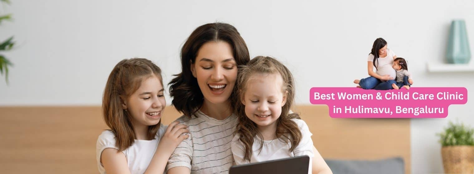 happy-women-and-kids-looking-at-something-on-the-tablet